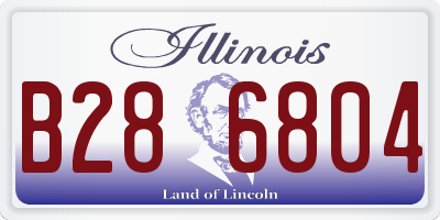 IL license plate B286804