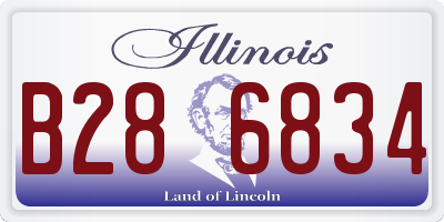 IL license plate B286834
