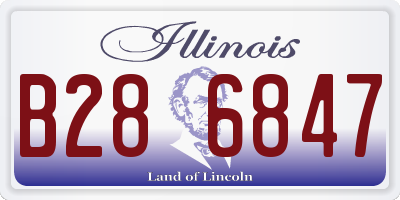 IL license plate B286847