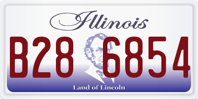 IL license plate B286854