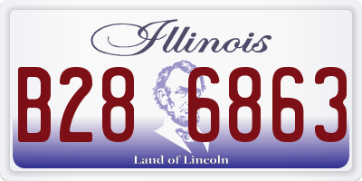 IL license plate B286863