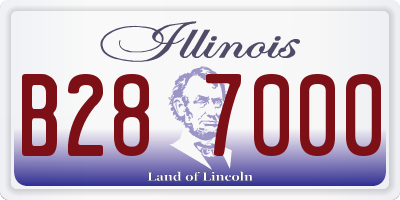 IL license plate B287000