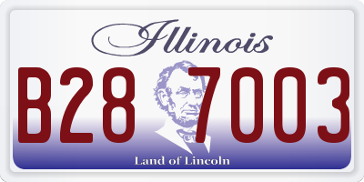 IL license plate B287003