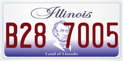 IL license plate B287005