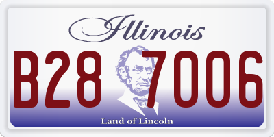 IL license plate B287006