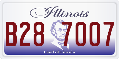 IL license plate B287007