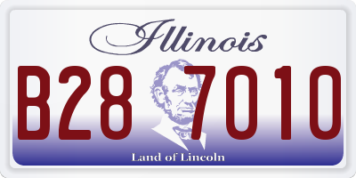 IL license plate B287010