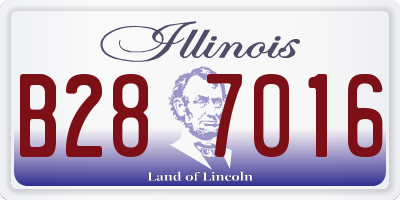 IL license plate B287016