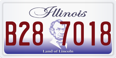 IL license plate B287018