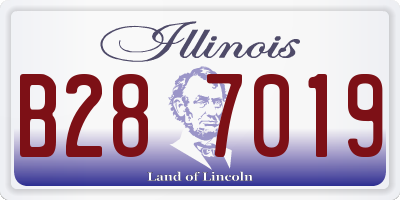 IL license plate B287019