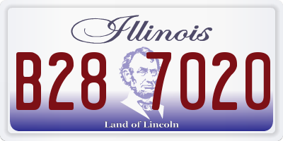 IL license plate B287020