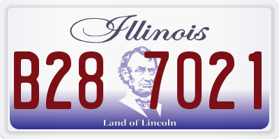 IL license plate B287021