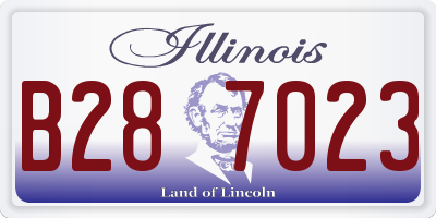 IL license plate B287023