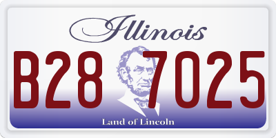 IL license plate B287025