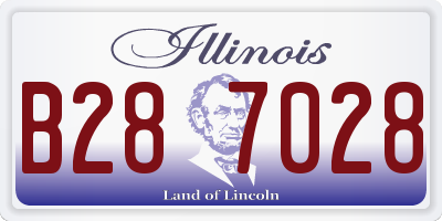 IL license plate B287028
