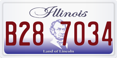 IL license plate B287034