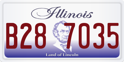 IL license plate B287035