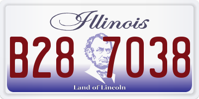 IL license plate B287038