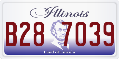 IL license plate B287039