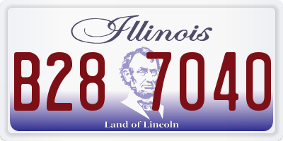 IL license plate B287040