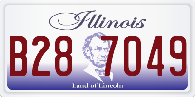 IL license plate B287049