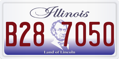 IL license plate B287050