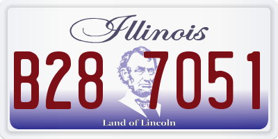 IL license plate B287051