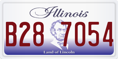 IL license plate B287054