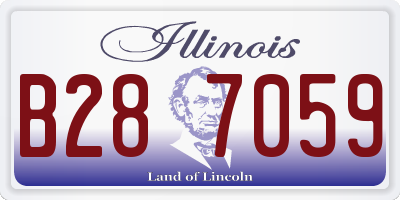 IL license plate B287059