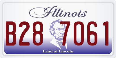IL license plate B287061