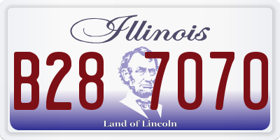 IL license plate B287070