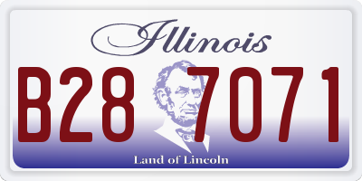 IL license plate B287071
