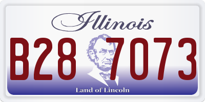 IL license plate B287073