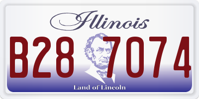 IL license plate B287074