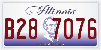 IL license plate B287076