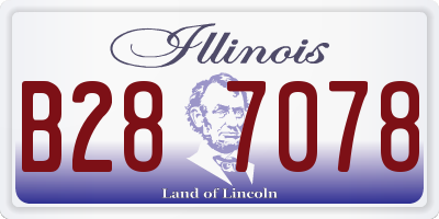 IL license plate B287078