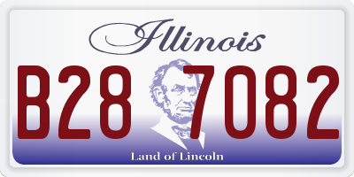 IL license plate B287082