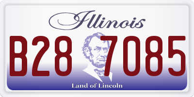 IL license plate B287085