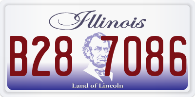 IL license plate B287086