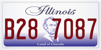 IL license plate B287087