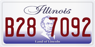 IL license plate B287092