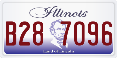 IL license plate B287096