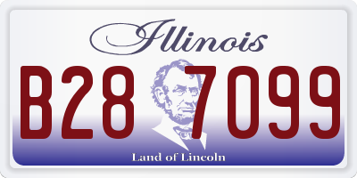 IL license plate B287099
