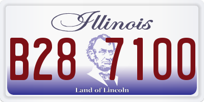 IL license plate B287100