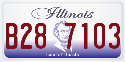 IL license plate B287103