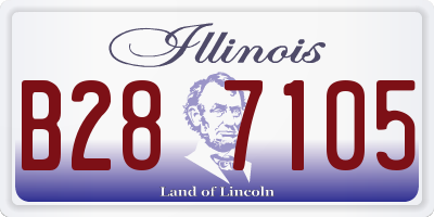 IL license plate B287105
