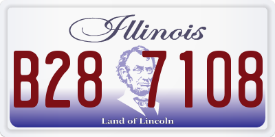 IL license plate B287108