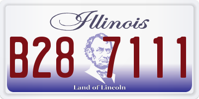 IL license plate B287111