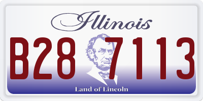 IL license plate B287113