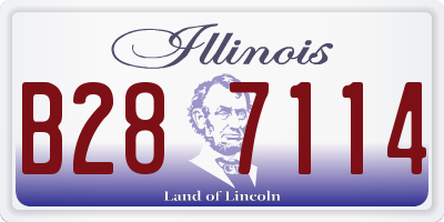 IL license plate B287114